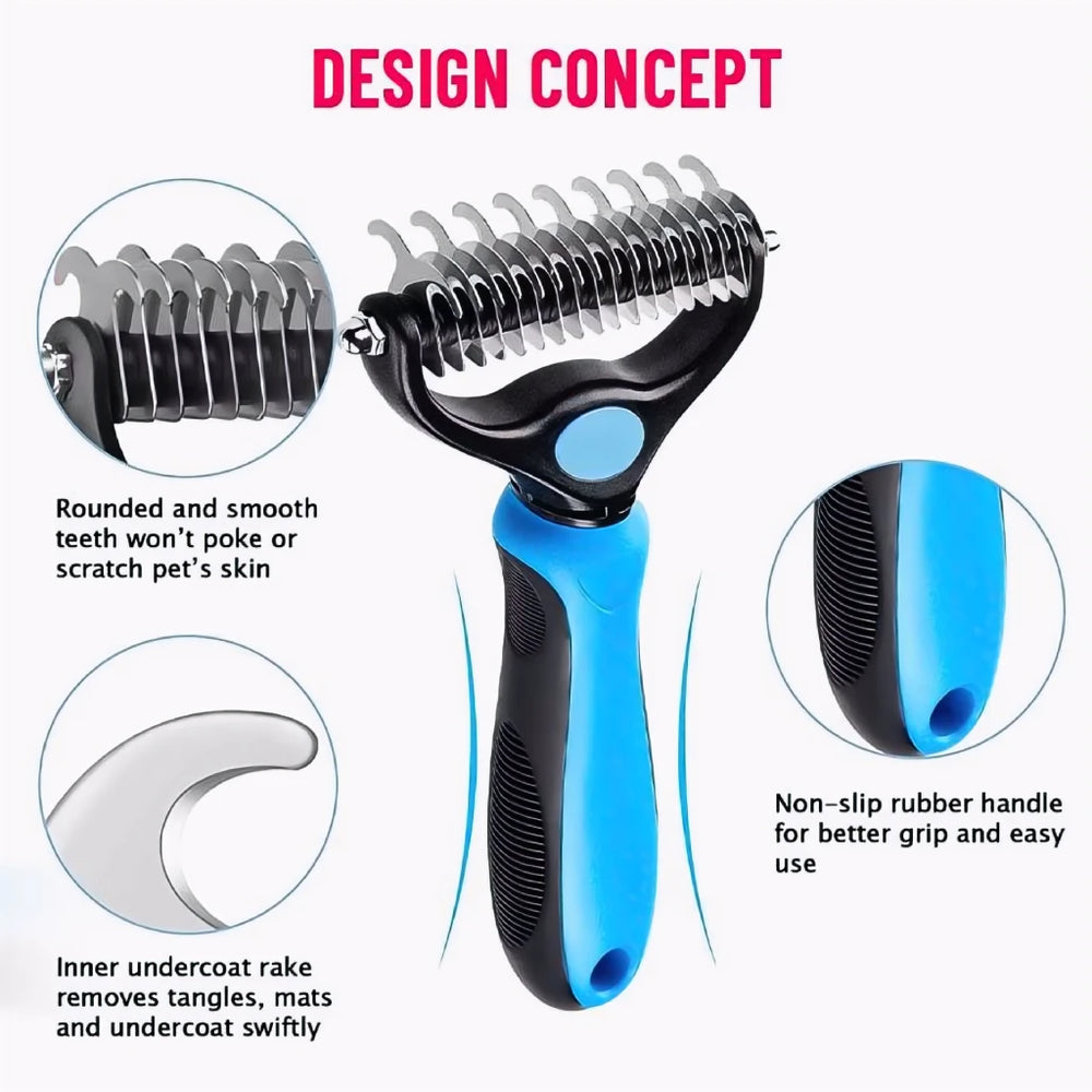 dematting and deshedding rake for pets, Dogs & Cats