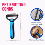 dematting and deshedding rake for pets, Dogs & Cats - thumbnail 3