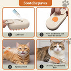 4‑in‑1 Pet Steam Grooming Brush