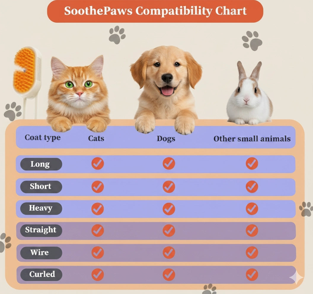 4‑in‑1 Pet Steam Grooming Brush