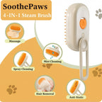 4‑in‑1 Pet Steam Grooming Brush