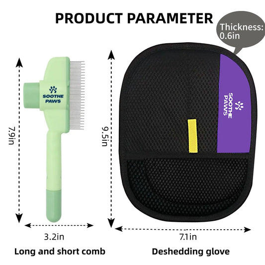 pet grooming brush and hair removal glove+ Pet Hair Removal Glove