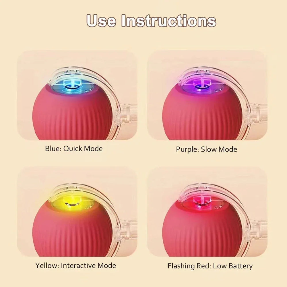 Smart Electric Pet Toy Ball – 360° Interactive Play for Dogs & Cats