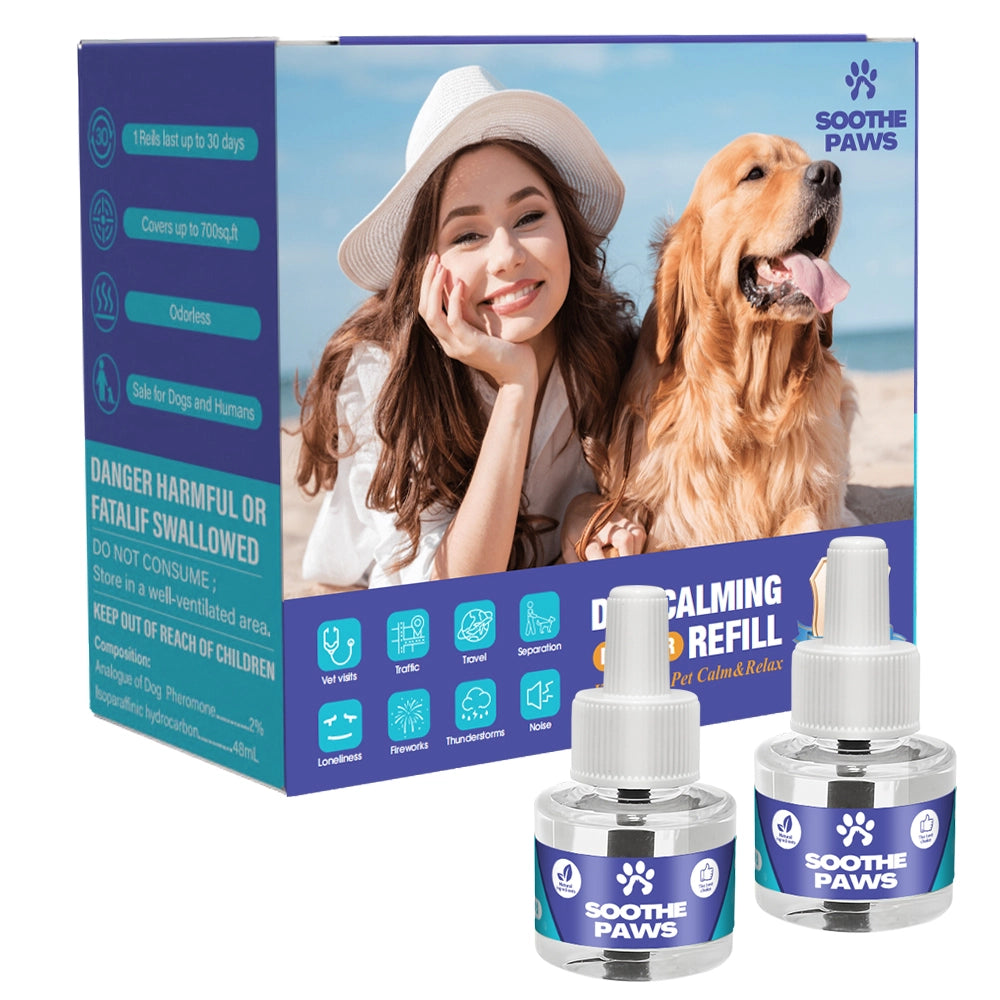 Dog Calming Diffuser Kit – 1 Diffuser + 2 Refills (Unscented, 60 Days)