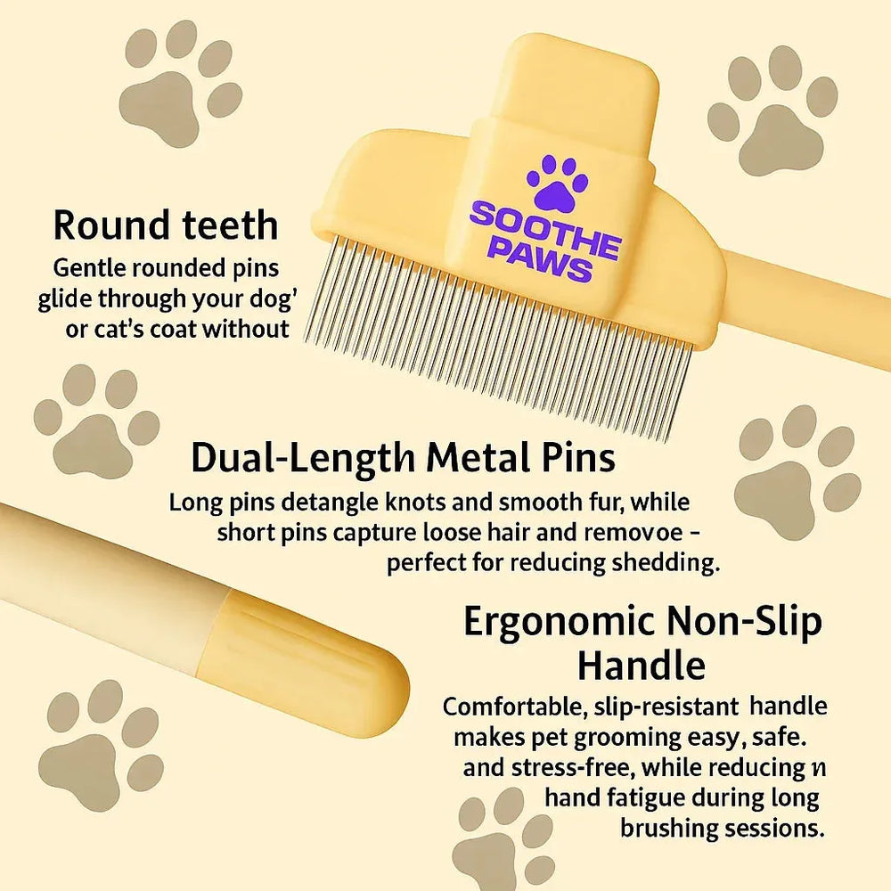 self-cleaning slicker brush for pets (Dogs & Cats)